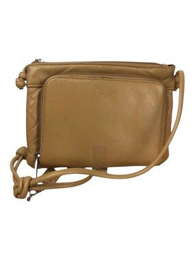 BEIGE Visione Italy leather mini purse crossbody bag tan Italian leather camel